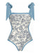 Costumi reversibile con spalline blu anni '30