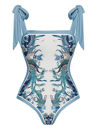 Costumi reversibile con spalline blu anni '30