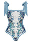 Costumi reversibile con spalline blu anni '30