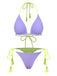 Set bikini con schiena scoperta e trecce anni '50