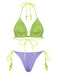 Set bikini con schiena scoperta e trecce anni '50