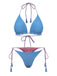 Set bikini con schiena scoperta e trecce anni '50