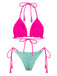 Set bikini con schiena scoperta e trecce anni '50