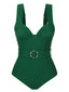 Costumi intero cintura e schiena scoperta verde anni '30