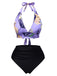 Costumi piante tropicali con lacci con viola anni '60
