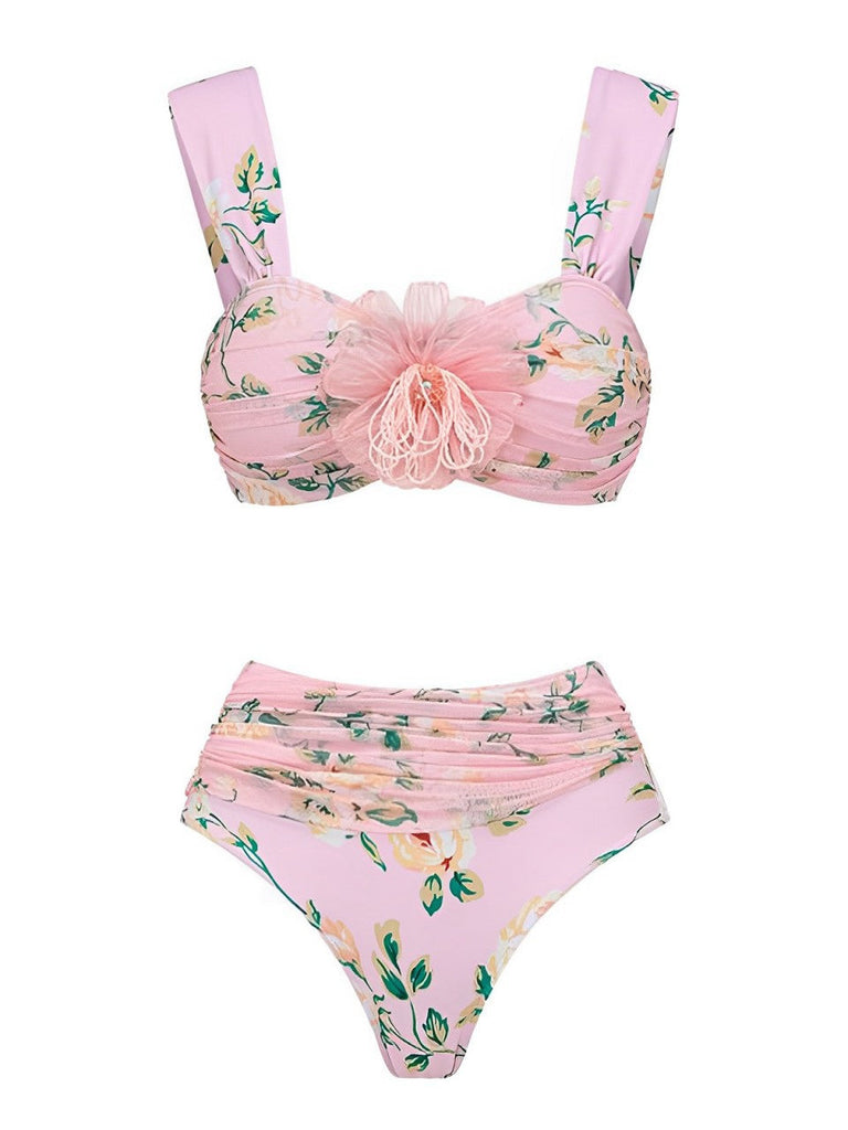 [Prevendita] Costumi fiori 3D fatto a mano plissettato rosa anni '30
