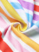 Costume da bagno intero a righe arcobaleno multicolore anni '60