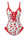 Costumi in stile ciliegia volant e lacci rosso anni '50