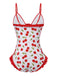 Costumi in stile ciliegia volant e lacci rosso anni '50