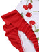 Costumi in stile ciliegia volant e lacci rosso anni '50