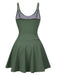 Abito da bagno con spalline a fiocco verde anni '30