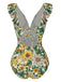 Costumi multicolore cintura anello floreale anni '50