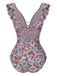 Costumi multicolore cintura anello floreale anni '50