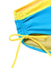 Set bikini patchwork con spalline sottili anni '50