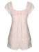 Pigiama scollo quadrato nastri rosa anni '50