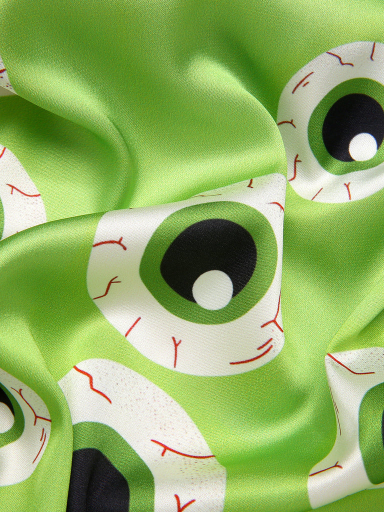 Pigiama a forma di bulbo oculare Halloween verde anni '70