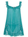 Camicia da notte babydoll in rete in pizzo con fiocco anni '50