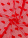 Camicia da notte a rete a cuore con spalline rosso anni '30