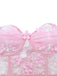 Pink 1960s Spaghetti Strap Sheer Pajama Set 6