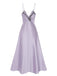 Pigiama spalline in finto raso ricamato viola anni '30