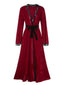 Vestaglia da notte in pizzo patchwork bordeaux anni '50