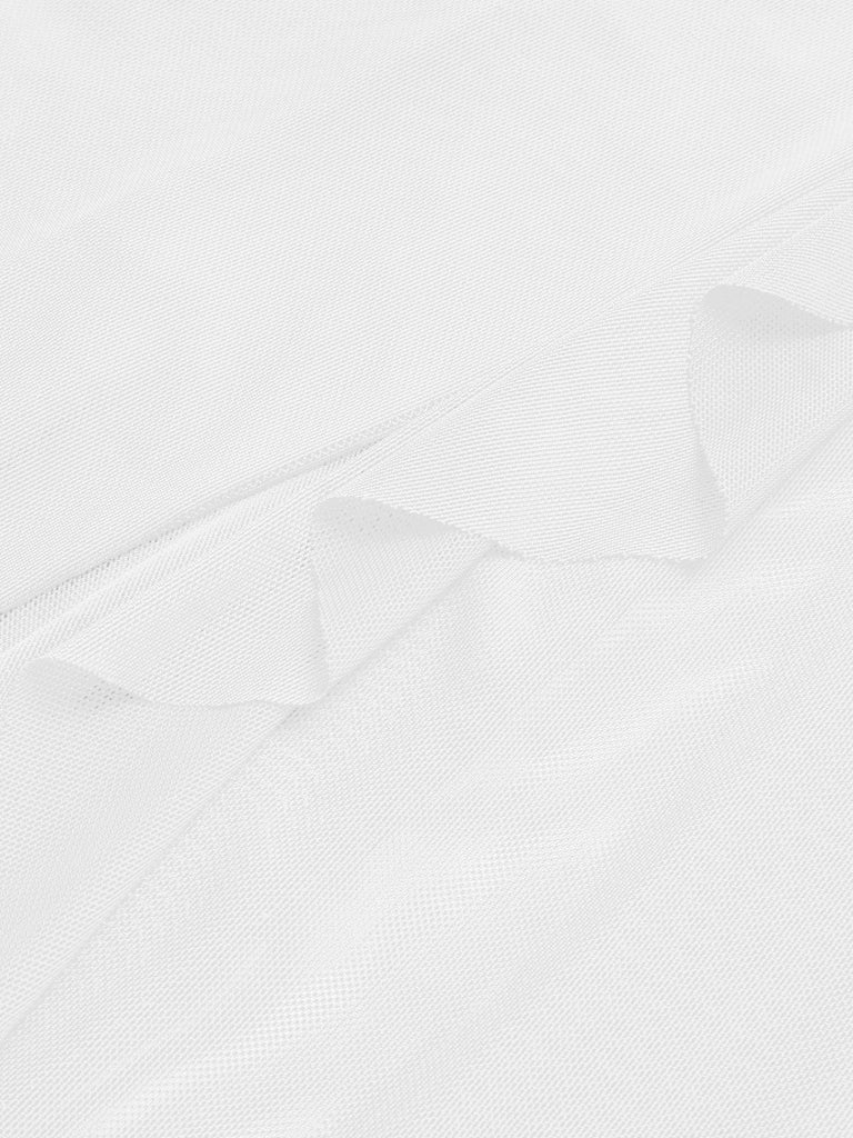 Camicia da notte trasparente volant scollo a V rosso anni '30