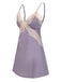 Pigiama in pizzo e raso patchwork lavanda anni '40