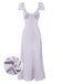 Camicia da notte in pizzo scollo a V profondo lavanda anni '30
