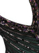 Abito jazz con frange e paillettes verde scuro anni '20