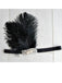 Fascia per capelli flapper con piume nero anni '20