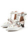 Sandali-bianco-vintage-in-similpelle-a-punta-con-borchie