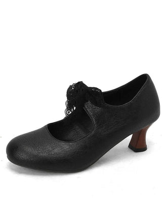 Scarpe-Mary-Jane- con-Pizzo-e-Fiocco-con-Tacco