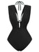 Top-bikini-nero-a-quadri-anni '60-e-costumi-con-balza