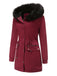 Cappotto con cerniera e rifiniture in pelliccia anni '50