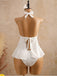 Set Tankini Textured Floreale Halter Deep V Anni '50 15