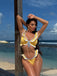 Set Bikini a Fascia Arricciato & Copricostume a Gonna Floreale in Rete Anni '80 2