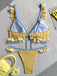Set Bikini a Fascia Arricciato & Copricostume a Gonna Floreale in Rete Anni '80 4