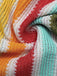 Abito Aderente Bohémien a Righe a Maglia Schiena Scoperta Multicolore Anni '70 7