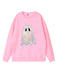Felpa vintage con fantasma Halloween anni '80