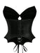 Corsetto gotico in pelle con ali di pipistrello nero anni '70