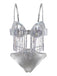 Bikini con frange in paillettes olografiche argento anni '70