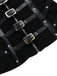 Top corsetto punk con borchie nero anni '80