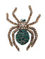 Spilla retrò con strass a forma di ragno di Halloween