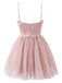 Abito in tulle con fiocco e spalline sottili anni '70
