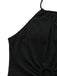Black halter top on a white background