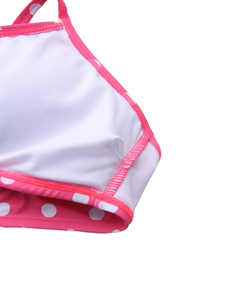 Close-up showing the soft interior lining and elastic waistband of the blue and white striped swim bottoms.