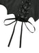 Corsetto gotico in pelle con ali di pipistrello nero anni '70