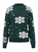 Maglione con fiocco di neve a collo alto in pile natalizio anni '40