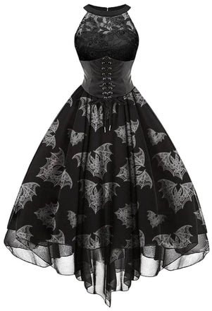 Abito in pizzo gotico steampunk di Halloween anni '50