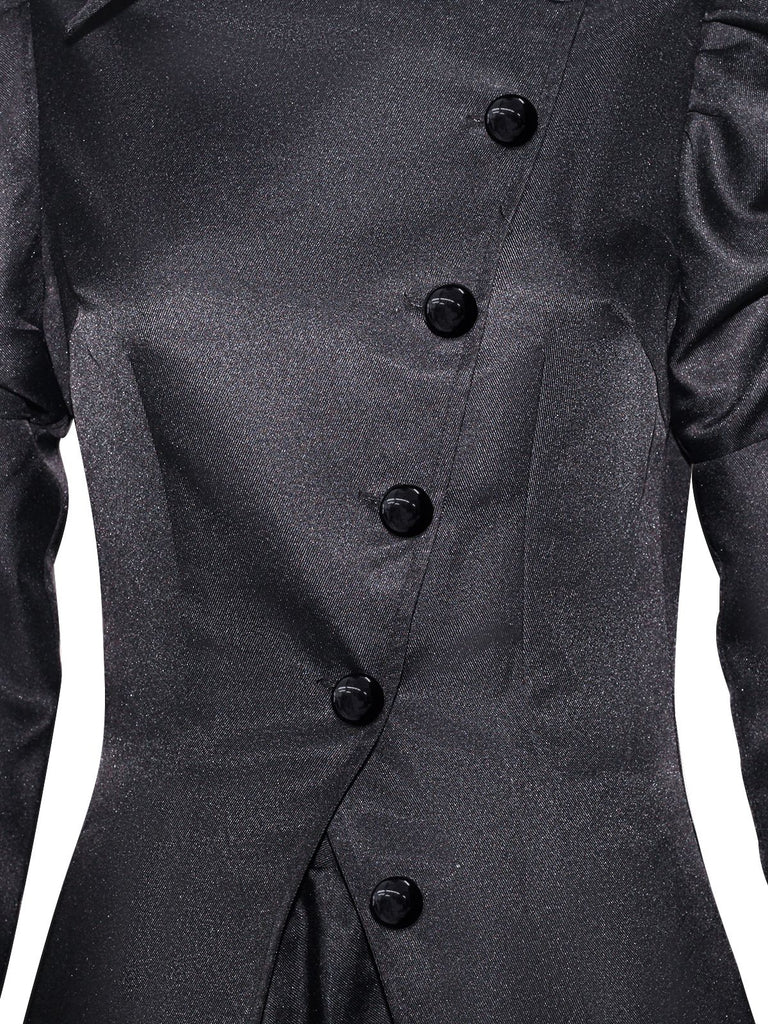 Abito da strega ispirato a wicked e cappello nero anni '40